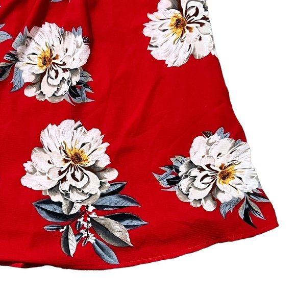 UMGEE Red Floral Sleeveless Blouse Tunic - Picture 7 of 10
